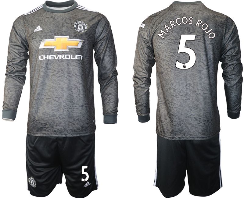 Men 2020-2021 club Manchester united away long sleeve #5 black Soccer Jerseys->manchester united jersey->Soccer Club Jersey